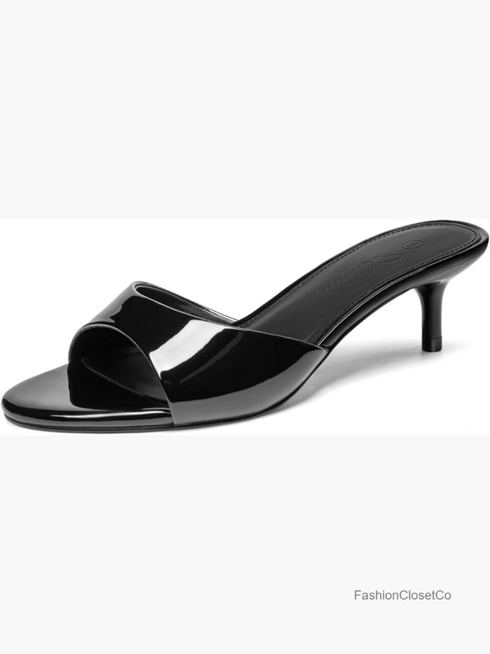 Open Toe Kitten Heels Comfortable Low Heel Slip On Dressy Casual Heeled Sandals